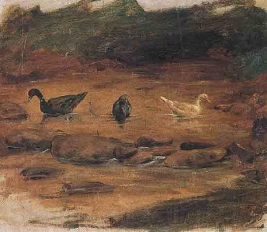 Benedito Calixto Ducks Norge oil painting art
